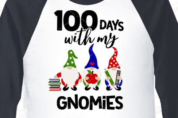 100 Days with My GNOMIES Gnomes School – A Playful Graphic Design Asset for Crafts and Branding