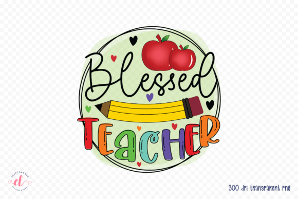 Blessed Teacher Sublimation Design PNG: A Versatile Graphic for Crafts & Branding