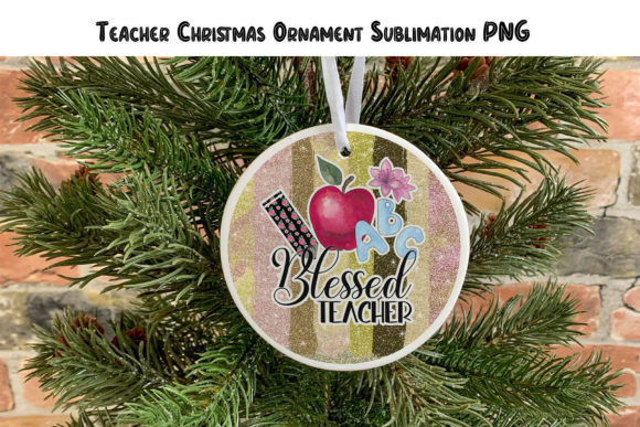 Christmas Teacher Ornament Graphics for Crafts and Seasonal Content