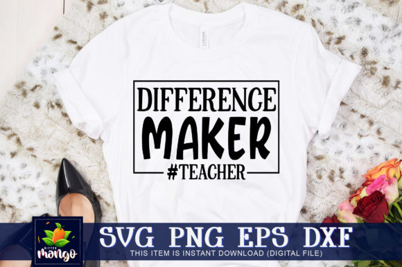 Difference Maker Teacher: A Versatile Graphic Design Asset for Crafts and Creative Projects