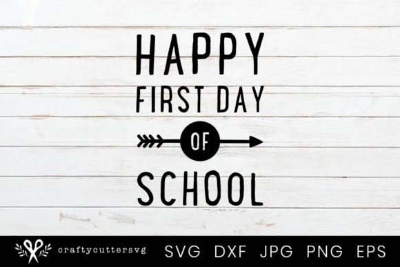 Happy First Day of School Arrow Clipart for Crafts and Graphics
