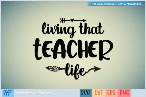 Living That Teacher Life: A Versatile Graphic Design Asset for Crafts & Branding