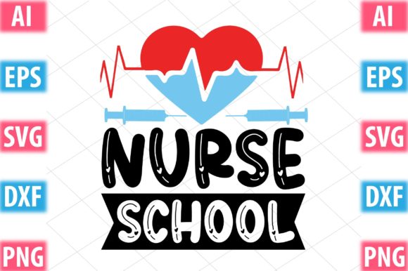 Nurse School: A Versatile Design Asset for Crafts and Graphics
