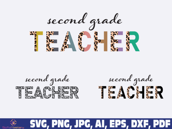 Second Grade Teacher Half Leopard: A Versatile Graphic for Crafts