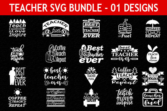 Teacher 20 Quotes Designs Bundle – A Versatile Graphic Design Asset for Content Creators