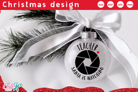 Teacher Santa Is Watching Ornament SVG: A Versatile Graphic Design Asset for Crafts and Marketing