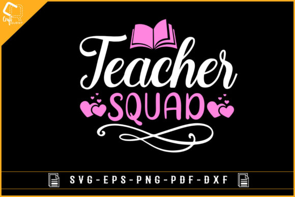 Teacher Squad T-shirt Design Sublimation: A Versatile Graphic for Crafts and Creative Projects