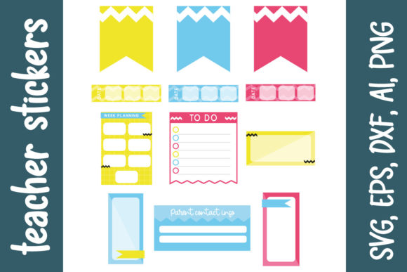 Teacher Stickers: A Versatile Graphic Design Asset for Creative Publishers