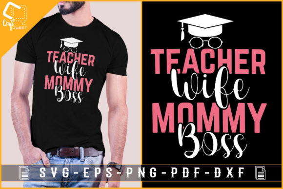 Teacher Wife Mommy Boss Embroidery Design Review