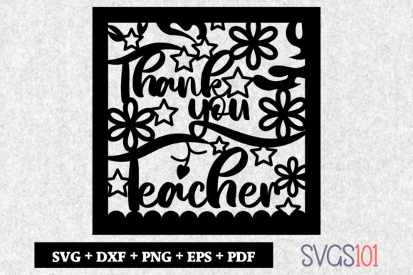 Thank You Teacher Mandala Paper Cutting: A Versatile Graphic Design Asset for Crafts and Branding